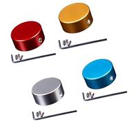 ibasenice 4sets Coperchi Per Pedali Di Chitarra Lega Di Alluminio Blu Oro Rosso Vino Argento Inclusi Coperchio Viti e Maniglia Protezione Completa Per Pedali Elettrici
