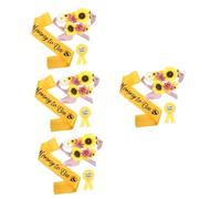 ibasenice 4sets Decorativo Mom to Be Con Sash Cintura e Corsage Per Futuri Genitori Accessori Per Foto e Decorazioni Shower
