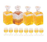 ibasenice 4sets Miniature Liquor Bottle Resin Mini Wine Bottles Decor for Dollhouse Kitchen Realistic Wine Accessories for Kids Pretend Play and Home Decoration