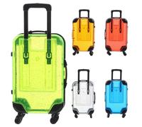 ibasenice 5 Pezzi di valigie Giocattolo per Finta: 16,8x8,5x5 cm, Mini Valigia Giocattolo in plastica - Valigia da Viaggio per Bambini - per Giochi di Ruolo con Ruote per bomboniere e dolcetti per