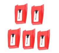 ibasenice 5 Pz stilo per giradischi detergente per in vinile pulitore di puntina del lettore di vinile comparatore filo fonografo accessorio fonografo alluminio rosso