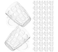 ibasenice 50 Mini Boccali di Birra in Plastica Trasparente Bicchieri Decorativi per Mini Case Fai da Te Accessori Versatili per Feste Picnic e Decorazioni di Scena