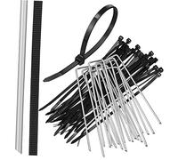 ibasenice 50 Pezzi Chiodi da Giardinaggio Garden Fence Staples ancoraggi in plastica da Giardino Pali da Giardino a Forma di u PASTO del PASSPAPE Acciaio Inossidabile