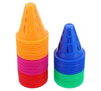 ibasenice 50 Pezzi Coni per Allenamento Roller in PVC Portatili per Sicurezza Sportiva, Multicolore per Scuole e Comunità