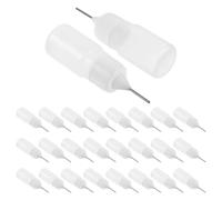 ibasenice 50 Pezzi Flacone Applicatore di Colla Morbido da 5ml con Punta a Ago di Precisione, Contenitore Richiudibile in Plastico per DIY Crafting Art
