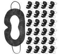 ibasenice 50 Pezzi Maschera per Occhi Vr Monouso Nera 33x13 Cm Tessuto Traspirante Anti-sudore Copertura Oculare per Visori Realtà Virtuale Uso Sportivo e Sociale