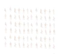 ibasenice 50pezzi Mini Figure Umane Bianche in Plastica 1: 300 | Modelli Architettonici e Plastici Ferroviari, Decorazione per Progetti Scolastici e Fai da Te