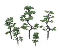 ibasenice 5pezzi Alberi Modello di Abete in Plastico Verde Realistici per Paesaggi Ferroviari e Modelli Architettonici Decorazioni Micro Albero Paesaggistico
