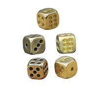 ibasenice 5pezzi Dadi in Rame Massiccio Accessori Per Gioco Di Dadi Piccoli Delicati Accessori Per Per Feste Al Chiuso Giochi Di Matematica e Eventi Al