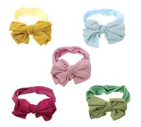 ibasenice 5pezzi Fasce Per Neonate Nylon Con Fiocchi Colorati Accessori Eleganti e Versatili Per Occasioni Speciali Confortevoli e Leggere