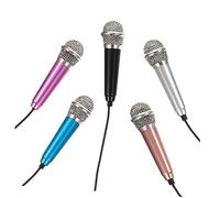 ibasenice 5pezzi Microfono Mini Portatile Per Telefono Tablet e Computer Microfono Domestico Buona Qualità Del Suono Compatibile Software e Dispositivi Elettronici