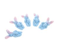 ibasenice 5pezzi Peluche Coniglio Snodabile Piccolo Animale Peluche Giocattolo Pasqua Coniglietto Pasquale Decorazione Per Torta Nuziale Ciondolo Coniglio Mini Coniglietto
