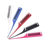 ibasenice 5pezzi Spazzola Antinodi Alta Densità per Acconciatura Pettine Professionale per Capelli con Denti Fitti e Bassi Accessori per Parrucchiere Multifunzione Colore Colore Casuale