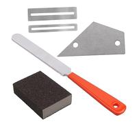 ibasenice 5pezzi Strumenti Per Liutai Per Chitarra Include Per Coronare Tasti Rocker Protezioni Per Tastiera e Blocchetto Di Levigatura Per Chitarre Elettriche e Acustiche