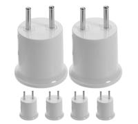 ibasenice 6 Pezzi Adattatore per Base Lampada Bianco in Abs e Rame Attacco a Vite E27/e26, Previene lo Sfarfallio e Si Adatta Rapidamente alla Presa, per Workspace e Sostituzioni
