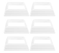 ibasenice 6 Pezzi Base per Palo Rettangolare in Pvc Bianco, Leggero e Riutilizzabile, per Ambienti Rurali e Aree Verdi