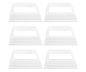 ibasenice 6 Pezzi Base per Palo Rettangolare in Pvc Bianco, Leggero e Riutilizzabile, per Ambienti Rurali e Aree Verdi