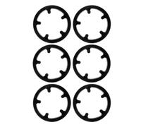 ibasenice 6 Pezzi Copricatena per Bicicletta Nero in Plastico, Protezione per Corona da 40 Denti Struttura a Cinque Fori, per Avventure All'aperto e Pendolarismo Urbano