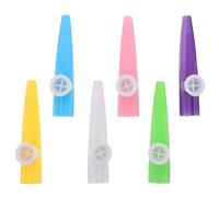 ibasenice 6 pezzi di flauto kazoo in plastica per bambini piccoli, strumenti musicali, giocattoli per l'apprendimento prescolare, per aule musicali ed eventi, premi musicali