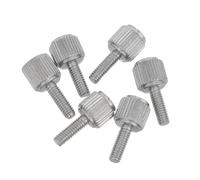 ibasenice 6 Pezzi Viti di Bloccaggio a Testa Zigrinata M2,5 X 8 MM | Metallo Argento, Ricambio per Calibro a Quadrante e Corsoi, Installazione Semplice, Stabilità Precisa