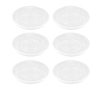 ibasenice 6 sottovasi in plastica Trasparente per Piante da Interno ed | Leggero per un facile spostamento, protegge il pavimento, vassoio raccogli-acqua rotondo e robusto per piante per drenaggio e