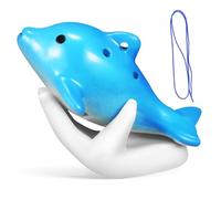 ibasenice 6fori Ocarina Forma Ceramica Con Completa Per Mano Libretto Canzoni Inglese e Tracolla Strumento Musicale Per Principianti e Regali