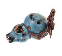ibasenice 6foro Ocarina Ceramica Blu Sei Buchi Per Musicisti e Principianti Strumento Musicale Da Meditazione e Racconto Portatile e Facile Da Suonare Design Elegante e Raffinato