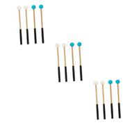 ibasenice 6paia Bacchette Per Tamburi Lingua Manico Ergonomico Accessori Per Strumenti Musicali Per Percussioni Compatibili Con Marimba e Metallofono
