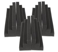ibasenice 6pezzi Acustici Bass Trap Da Materiale Fonoassorbente Isolamento Per e Ktv Nero Antifiamma