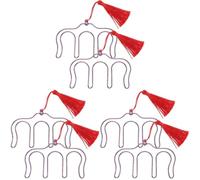 ibasenice 6pezzi Clip Per Spartiti Musicali Con Nappa Porta Libri Per Pianoforte e Chitarra Clip Metallo Per Pagine Strumenti Musicali Supporto Per Appunti e Ricette