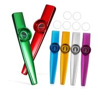ibasenice 6pezzi Kazoo Metallo Per Ragazza e Adulti Da Membrane Strumenti Musicali Facili Da Usare Per Sviluppare Ritmo e Coordinazione Per Insegnamento Musicale e Divertimento