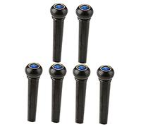 ibasenice 6pezzi Perni Ponte Chitarra Acustica Nero Con Occhio Di Gatto Blu Facili Da Installare e Sostituire Accessori Resistenti e Lisci Per Accordatura Precisa Degli Strumenti Corda