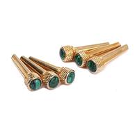 ibasenice 6pezzi Pz Piroli Per Ponte Chitarra Acustica Ottone Con Intarsio Abalone Parti Di Ricambio Per Chitarra Compatibili Con La Maggior Parte Dei Modelli Sei Corde