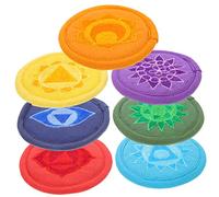 ibasenice 7pezzi Cuscino Per Ciotole Tibetane Design Ricamato Per Meditazione e Pratica Del Buddha Resistente e Pratico Vivaci Per Ogni