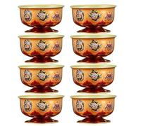 ibasenice 8 ciotole rituali buddiste, coppe per offerte d'acqua in | Mini coppa per offerte, ciotola rituale per altare del tempio, buddista tibetano, cerimonia religiosa, 2,2 x 1,3 pollici