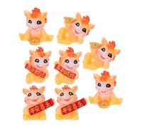 ibasenice 8 pezzi di statuetta cinese dell'anno del cavallo 2026, statua di cavallo in resina di buon auspicio, decorazione portafortuna Feng Shui, scultura di animali dello zodiaco per il