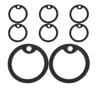 ibasenice 8 Silenziatori per Targhetta Cane in Silicone Nero Flessibile, Protezione per Dog Tag Standard, per Collari Animali Domestici