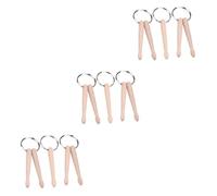 ibasenice 9pezzi Portachiavi Forma Di Tamburo Con Bacchette Ciondolo Unico Per Amanti Della Musica Accessorio Per Zaino e Borsa Decorazione Creativa