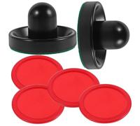 ibasenice Accessori per Tavolo Air Hockey Push Paddles Resistenti con Puck per Giochi Familiari Maniglie Ergonomiche Facili da Usare per Divertimento Interattivo