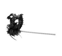 ibasenice Accessorio per Halloween in Plastica Nera Pizzo e Piume per Feste e Party a Tema
