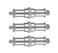 ibasenice Adattatore 1/4 a 3/8 in Ferro Argento 3 Pezzi per Monopod e Stativo Luce Facile da Installare e Leggero