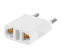 ibasenice Adattatore da Viaggio Europeo e Comodo 6a 220v in Rame Bianco, Caricatore da Muro Portatile per Uso in Viaggio in Europa