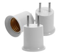ibasenice Adattatore Portalampada E27 E26 in Abs e Rame 3 Pezzi per Lampadine Risparmio Energetico Elevata Conduttività per Lampada da Parete e Luce Notturna