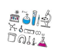 ibasenice Adesivi Murali Laboratorio Scientifico Chimica e Fisica, Decorativi per Scuola Studenti e Insegnanti, Stile Educativo, Facili da Applicare e Rimuovere, Foglio 30x90 Cm per Pareti