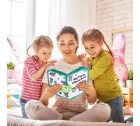 ibasenice Album Fotografico in Tessuto per Neonati - Libro Dei Ricordi Fai da Te Verde da 17 Fogli con Pagine in Pvc, Organizzatore per Le Tappe Fondamentali Della Nascita, Regalo per Baby Shower E