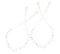 ibasenice Amaca da Parete per Animali di Peluche 2 Pezzi in Cotone e Legno Bianco con Design Salvaspazio Versatile e Adorabile per Organizzazione Cameretta