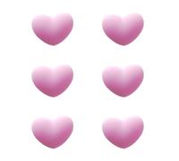 ibasenice Ammortizzatore e Design Decorativo 6 Pezzi in Silicone per Racchetta da Tennis a Forma di Cuore Rosa, Smorzatore di Vibrazioni Facile da Installare Fissaggio Sicuro