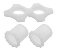 ibasenice Anelli per Microfono in Silicone Bianco, 2 Set Funzione Luminosità al Buio, Facile Installazione e Rimozione, per Bar e Ktv, Design Antiscivolo e Resistente