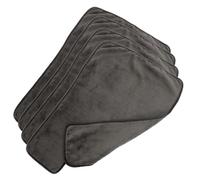 ibasenice Asciugamani per Viso a Forma di U in Pile di Corallo Morbido Set 4 Pezzi Grigio Scuro Asciugamani da Estetista ad Asciugatura Rapida per Trattamenti Viso Massaggi e Spa