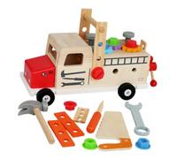 ibasenice Attrezzi in Legno Per Ragazzo Giocattolo Educativo e Cognitivo Kit Di Strumenti Per Riparazione Promuove Capacità Motorie e Problem Solving